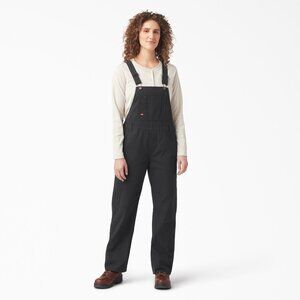 Dickies Relaxed Fit Bib Overalls Black - Women's XL